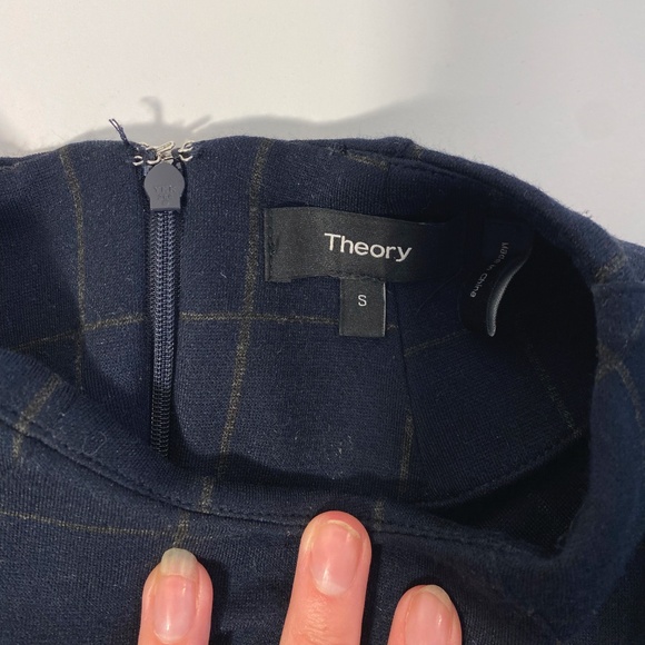 Theory Windowpane Dolman Shift Dress - Picture 3 of 5